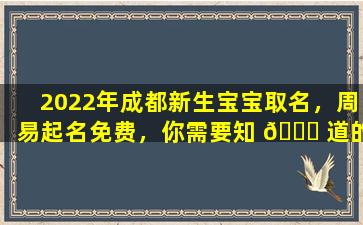 2022年成都新生宝宝取名，周易起名免费，你需要知 🐝 道的 🦁 都在这里！